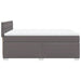 Pat box spring cu saltea, gri, 160x200 cm, piele ecologică - WALTI WALTI