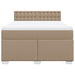 Pat box spring cu saltea, cappuccino, 160x200cm piele ecologică - WALTI WALTI