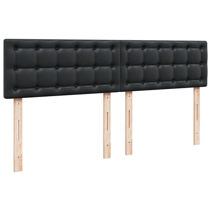 Pat box spring cu saltea, negru, 180x200 cm, piele ecologică - WALTI WALTI