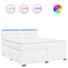 Pat box spring cu saltea, alb, 180x200 cm, piele ecologică - WALTI WALTI