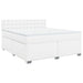 Pat box spring cu saltea, alb, 180x200 cm, piele ecologică - WALTI WALTI