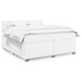 Pat box spring cu saltea, alb, 180x200 cm, piele ecologică - WALTI WALTI