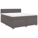 Pat box spring cu saltea, gri, 180x200 cm, piele ecologică - WALTI WALTI