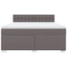 Pat box spring cu saltea, gri, 180x200 cm, piele ecologică - WALTI WALTI
