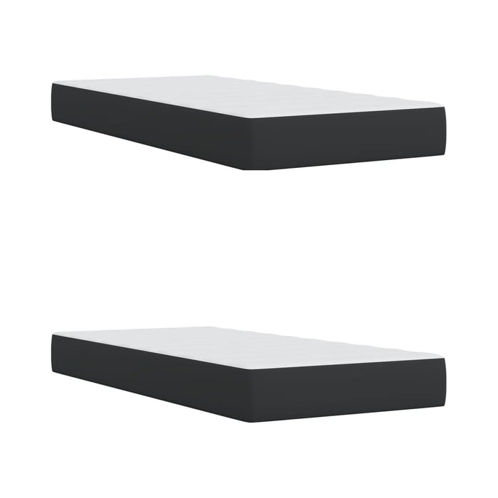 Pat box spring cu saltea, negru, 200x200 cm, piele ecologică - WALTI WALTI
