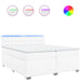 Pat box spring cu saltea, alb, 200x200 cm, piele ecologică - WALTI WALTI