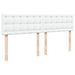 Pat box spring cu saltea, alb, 200x200 cm, piele ecologică - WALTI WALTI