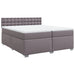 Pat continental cu saltea, gri, 200x200 cm, piele ecologică - WALTI WALTI