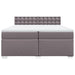 Pat continental cu saltea, gri, 200x200 cm, piele ecologică - WALTI WALTI