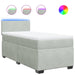 Pat continental cu saltea, gri deschis, 80x200 cm, catifea - WALTI WALTI