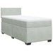 Pat continental cu saltea, gri deschis, 80x200 cm, catifea - WALTI WALTI