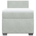 Pat continental cu saltea, gri deschis, 80x200 cm, catifea - WALTI WALTI