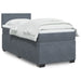 Pat box spring cu saltea, gri închis, 80x200 cm, catifea - WALTI WALTI