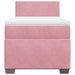 Pat box spring cu saltea, roz, 80x200 cm, catifea - WALTI WALTI