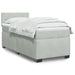 Pat continental cu saltea, gri deschis, 80x200 cm, catifea - WALTI WALTI