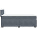 Pat box spring cu saltea, gri închis, 80x200 cm, catifea - WALTI WALTI