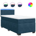 Pat continental cu saltea, albastru, 80x200 cm, catifea - WALTI WALTI
