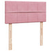 Pat box spring cu saltea, roz, 80x200 cm, catifea - WALTI WALTI