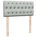 Pat continental cu saltea, gri deschis, 80x200 cm, catifea - WALTI WALTI