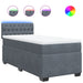 Pat box spring cu saltea, gri închis, 80x200 cm, catifea - WALTI WALTI