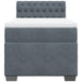 Pat box spring cu saltea, gri închis, 80x200 cm, catifea - WALTI WALTI