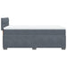 Pat box spring cu saltea, gri închis, 80x200 cm, catifea - WALTI WALTI