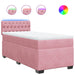 Pat box spring cu saltea, roz, 80x200 cm, catifea - WALTI WALTI