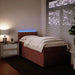 Pat box spring cu saltea, roz, 80x200 cm, catifea - WALTI WALTI