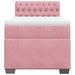 Pat box spring cu saltea, roz, 80x200 cm, catifea - WALTI WALTI