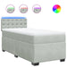 Pat continental cu saltea, gri deschis, 80x200 cm, catifea - WALTI WALTI