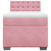 Pat box spring cu saltea, roz, 80x200 cm, catifea - WALTI WALTI