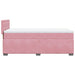 Pat box spring cu saltea, roz, 80x200 cm, catifea - WALTI WALTI