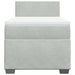Pat box spring cu saltea, gri deschis, 90x190 cm, catifea - WALTI WALTI