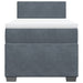 Pat box spring cu saltea, gri închis, 90x190 cm, catifea - WALTI WALTI