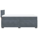 Pat box spring cu saltea, gri închis, 90x190 cm, catifea - WALTI WALTI