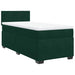 Pat box spring cu saltea, verde închis, 90x190 cm, catifea - WALTI WALTI