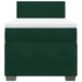 Pat box spring cu saltea, verde închis, 90x190 cm, catifea - WALTI WALTI