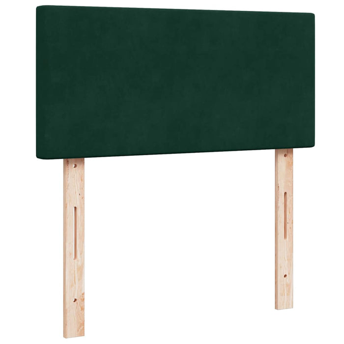 Pat box spring cu saltea, verde închis, 90x190 cm, catifea - WALTI WALTI