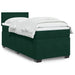 Pat box spring cu saltea, verde închis, 90x190 cm, catifea - WALTI WALTI