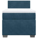 Pat box spring cu saltea, albastru, 90x190 cm, catifea - WALTI WALTI
