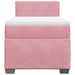 Pat box spring cu saltea, roz, 90x190 cm, catifea - WALTI WALTI
