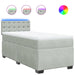 Pat box spring cu saltea, gri deschis, 90x190 cm, catifea - WALTI WALTI