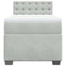 Pat box spring cu saltea, gri deschis, 90x190 cm, catifea - WALTI WALTI