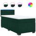 Pat box spring cu saltea, verde închis, 90x190 cm, catifea - WALTI WALTI
