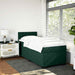 Pat box spring cu saltea, verde închis, 90x190 cm, catifea - WALTI WALTI