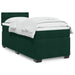 Pat box spring cu saltea, verde închis, 90x190 cm, catifea - WALTI WALTI