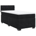 Pat box spring cu saltea, negru, 90x190 cm, catifea - WALTI WALTI