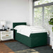 Pat box spring cu saltea, verde închis, 90x190 cm, catifea - WALTI WALTI