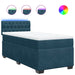 Pat box spring cu saltea, albastru, 90x190 cm, catifea - WALTI WALTI