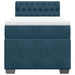 Pat box spring cu saltea, albastru, 90x190 cm, catifea - WALTI WALTI